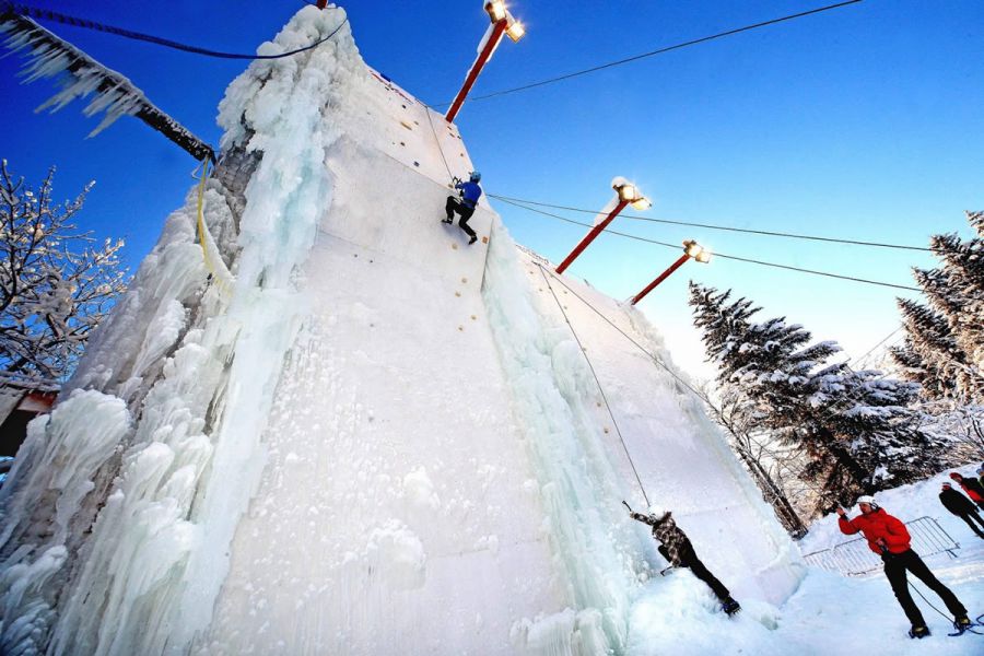 Eisklettern Kletterwand